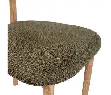 2 x Chaises Cautret Lin Kaki Bois Naturel