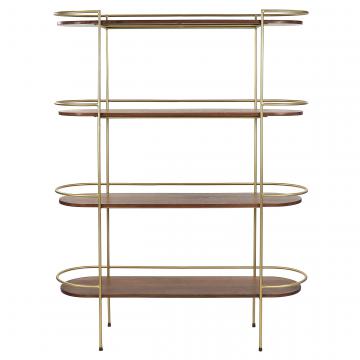Etagère x4 Artdeco Bois Métal Pomax