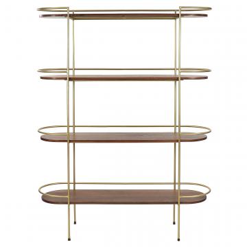 Etagère x4 Artdeco Bois Métal Pomax