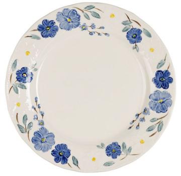 6 Assiettes Plates Blandine Bleu Comptoir de Famille