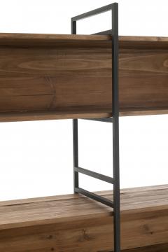 Etagère Indus Bois Recyclé Métal Noir GM
