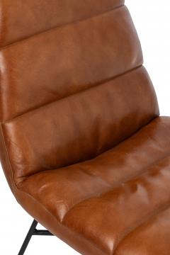 Chaise Cuir Camel Indus Vintage
