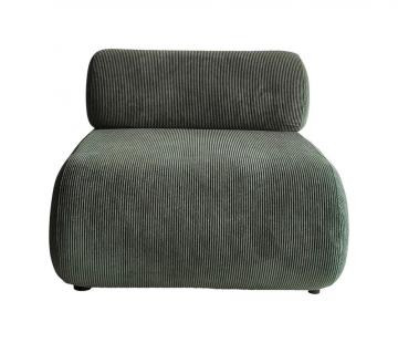 Fauteuil Chelsea Velours Côtelé Vert