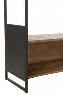 Etagère Indus Bois Recyclé Métal Noir GM
