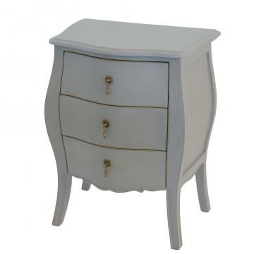 Mini Commode 3 Tiroirs Murano Taupe