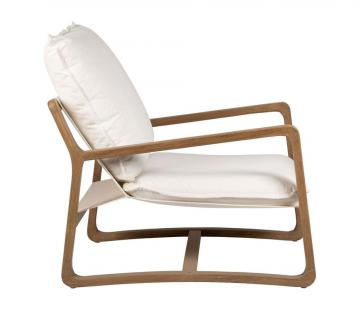 Fauteuil Chêne Coton Blanc Azenor