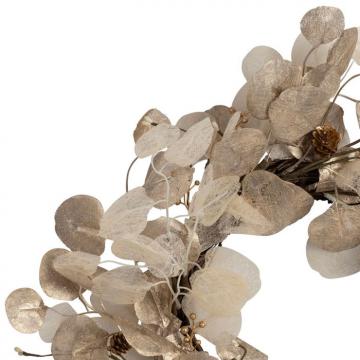 Couronne Eucalyptus Doré-Ecru