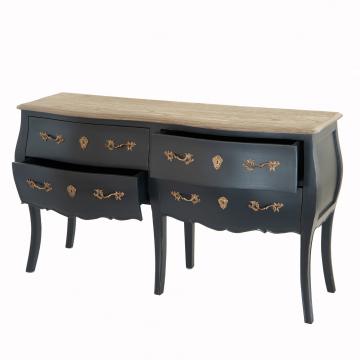 Commode Double 4 Tiroirs Murano Celeste