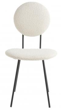 Chaise Colette Bouclette Crème Blanc d'Ivoire