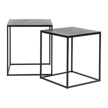Tables Gigognes Carrées Félia Métal Noir