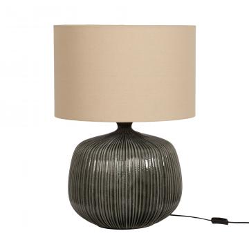 Lampe Ronde Noire Céramique H70cm