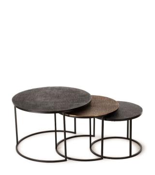 Tables Basses Yuli Alu Dorée-Cuivrée-Noire Athezza