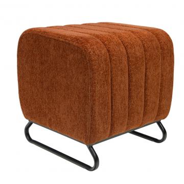 Tabouret Eli Velours Terracotta
