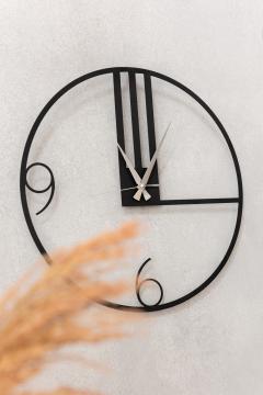 Horloge Ligne Métal Noir GM
