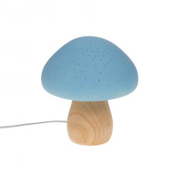 Lampe Champignon Bleu Pointilles Enfant