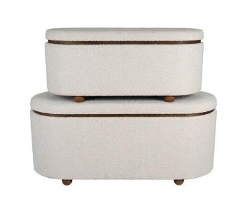 Banc Coffre x2 Blanc Alpinia