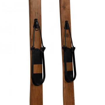 Paire de Ski Décorative Vintage Bois Recyclé