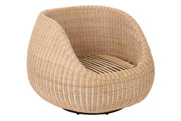 Fauteuil Tournant Rotin Naturel