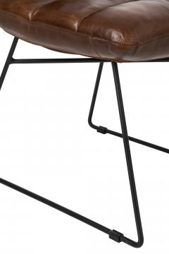 Chaise Cuir Marron Indus Vintage