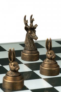 Jeu d'Echec Animaux Or/Bronze