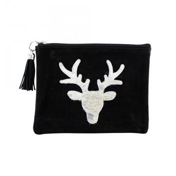 Etui Cerf Cuir Noir