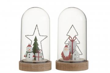 2 Cloches Sapin Noël Etoile Leds