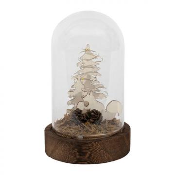 Cloche Noël Ecureuil Led