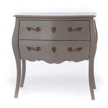 Commode Sauteuse 2 Tiroirs Murano Taupe