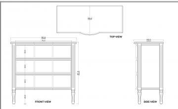 Commode 3 Tiroirs Agathe Blanc