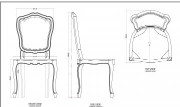 Chaise Bois Tissu Apolline