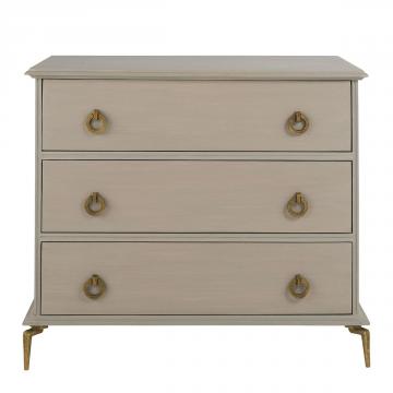 Commode 3 Tiroirs Gabrielle Taupe Blanc d'Ivoire