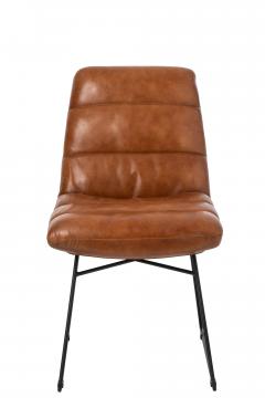 Chaise Cuir Camel Indus Vintage