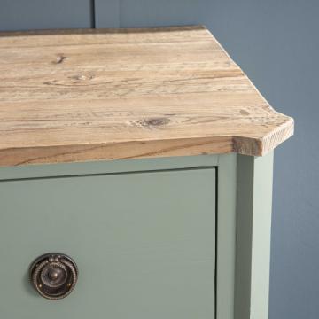 Commode Simone - 5 Tiroirs Vert de Gris Naturel