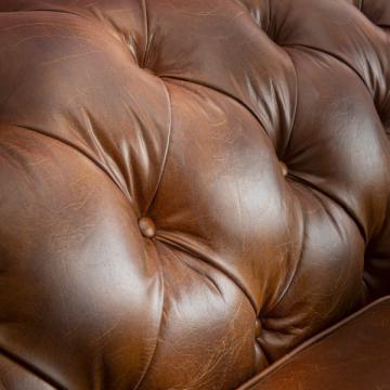 Canapé Cuir Marron Chesterfield 3 Places