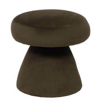 Tabouret Champignon Velours Kaki