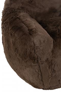 Fauteuil Cutie Fourrure Chocolat