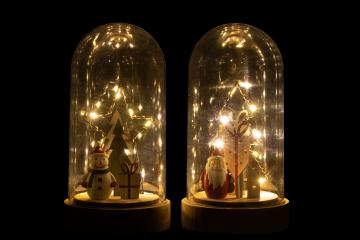 2 Cloches Sapin Noël Etoile Leds