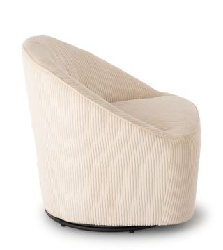 Fauteuil Pivotant Viby Velours Beige Athezza -NEW-