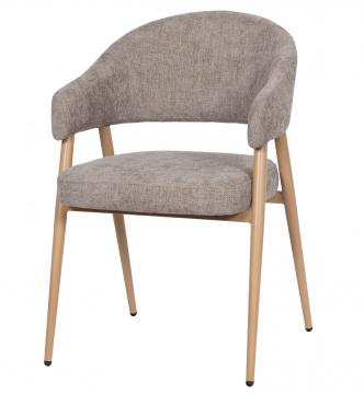 Fauteuil de Table Tom Tissu Taupe
