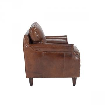 Fauteuil Kansas Cuir Chocolat