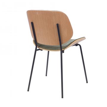 Chaise Atlanta Tissu Bois Finition Chêne (2 couleurs)