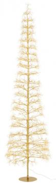 Sapin de Noël Doré Led Blanc Chaud H240cm