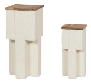 S/2 Sellettes Michelangelo Fibrociment Bois