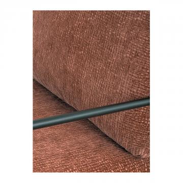Fauteuil Gaspard Velours de Jacquard Bois de Rose Blanc d'Ivoire