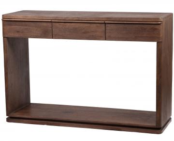 Console Contemporaine 3 Tiroirs Finition Noyer