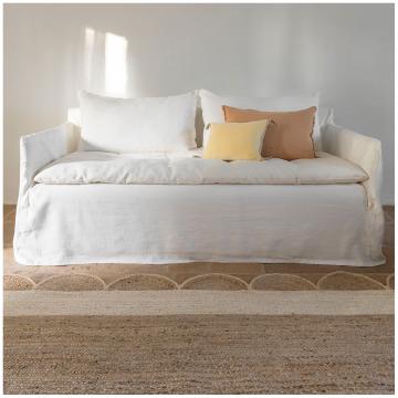 Tapis Enola Jute Naturel / Blanc Blanc d'Ivoire 300x200