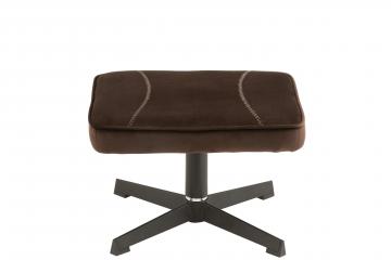 Fauteuil Relax + Repose Pieds Velours Marron