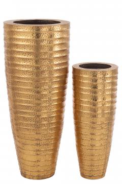 S/2 Vases Egypte Métal Or