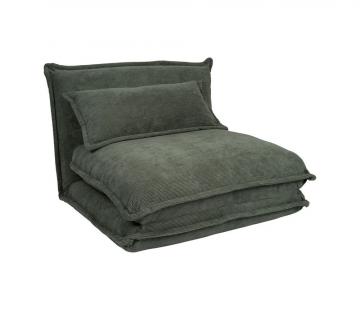 Chauffeuse Lit Tessia Velours Kaki