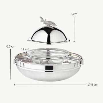 Bol à Caviar Argenté Esturgeon